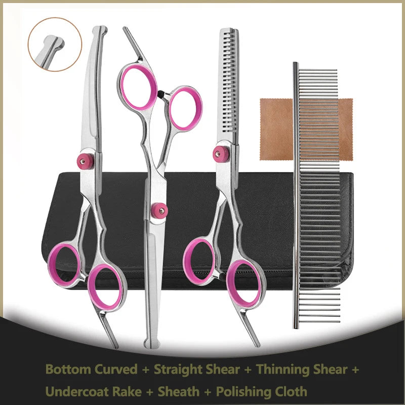 Professional Dogs Grooming Scissors Set