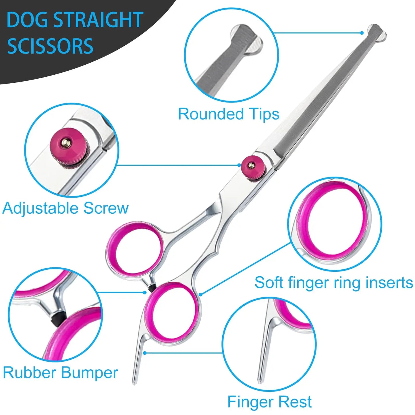 Professional Dogs Grooming Scissors Set