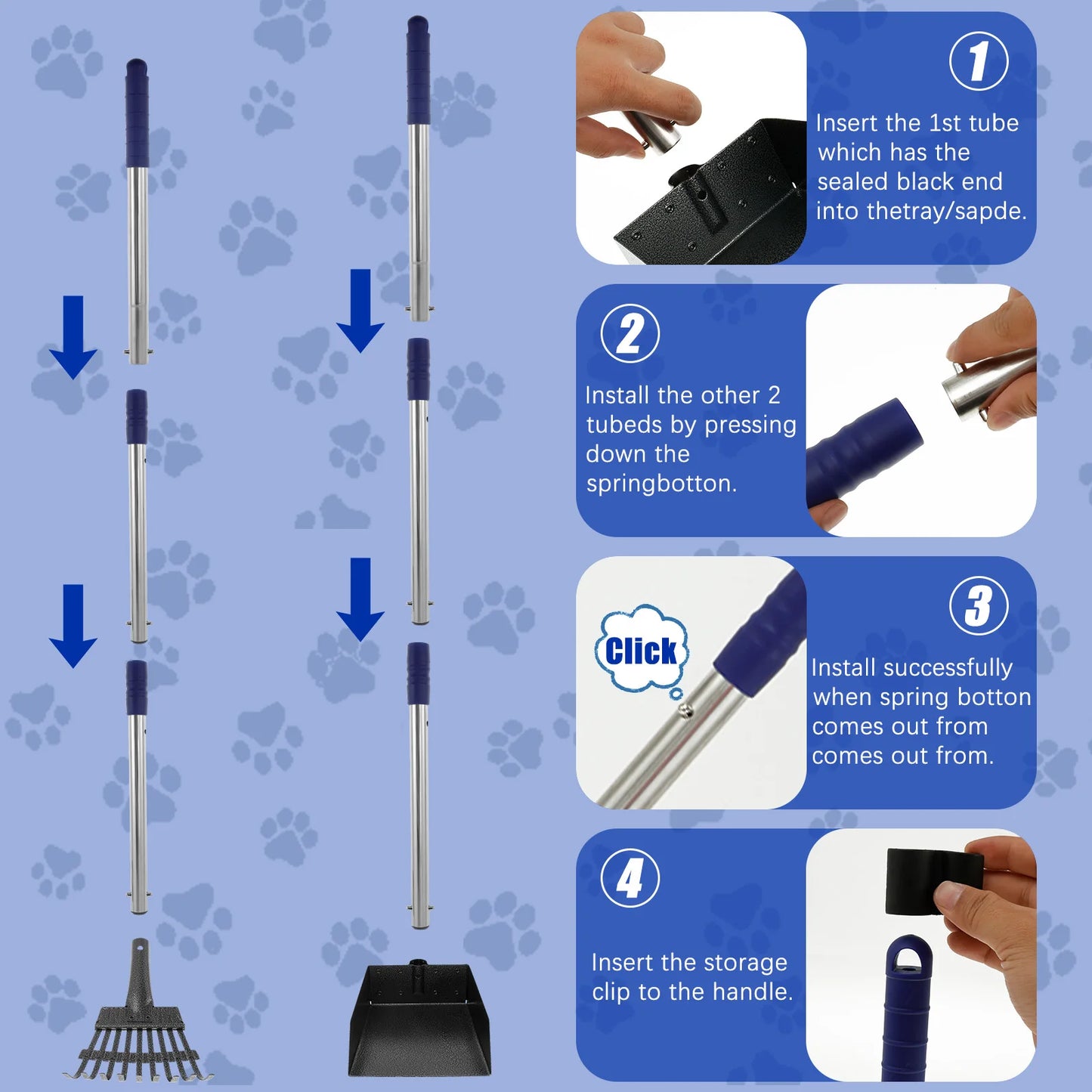 Adjustable Handle Poop Scooper