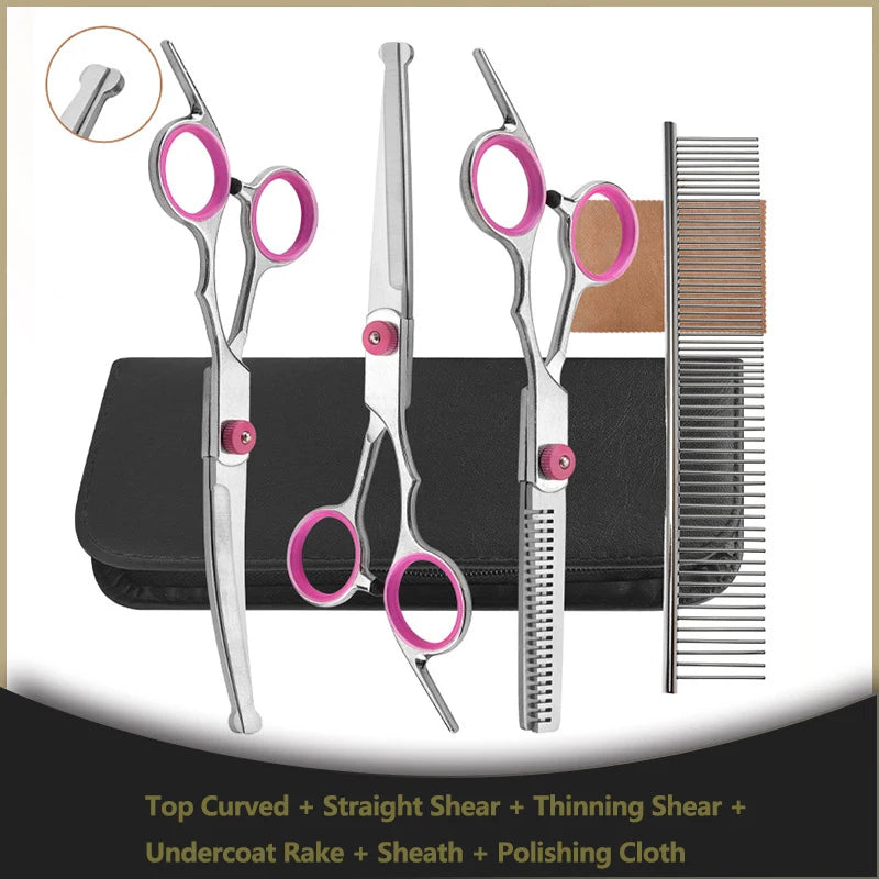 Professional Dogs Grooming Scissors Set