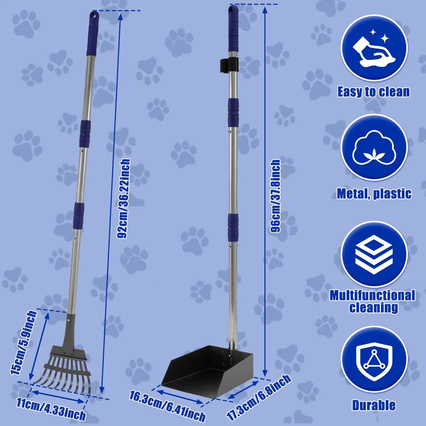 Adjustable Handle Poop Scooper