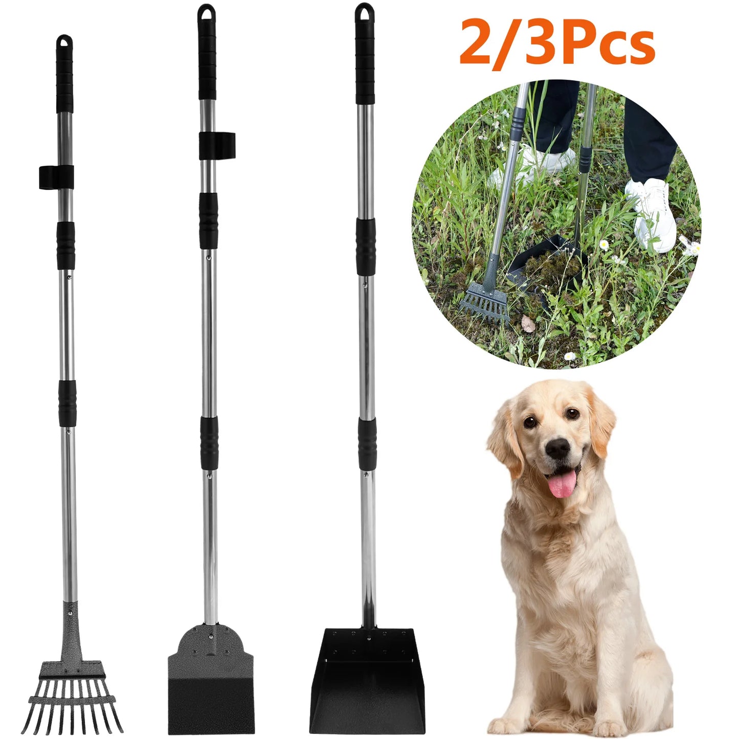 Adjustable Handle Poop Scooper