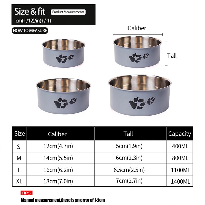 Stainless Steel Pet Dog Bowl