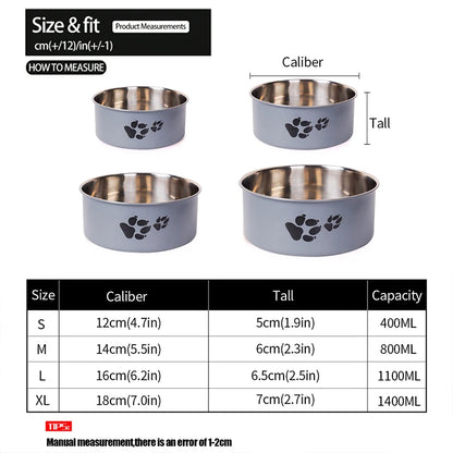 Stainless Steel Pet Dog Bowl